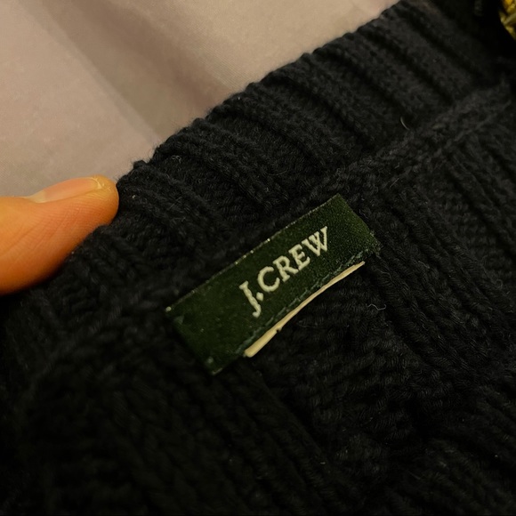 J. Crew Navy Blue Cable Knit Sweater with Zipper - Picture 4 of 4